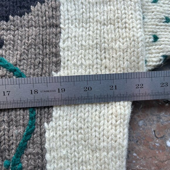 Vtg LL Bean Ragg Wool Dog Boot Sweater Intarsia Puppy Labrador L Cottage Preppy - Picture 7 of 11